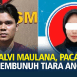 Foto pelaku Alvi Maulana saat diamankan polisi dalam kasus pembunuhan dan mutilasi pacarnya di Surabaya