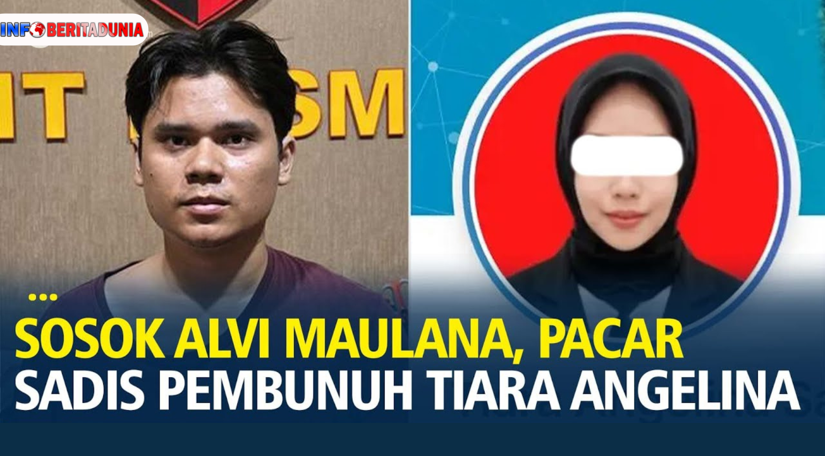Foto pelaku Alvi Maulana saat diamankan polisi dalam kasus pembunuhan dan mutilasi pacarnya di Surabaya
