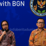 Pejabat BGN dalam konferensi pers mengenai kasus pelecehan Kepala SPPG di Bekasi