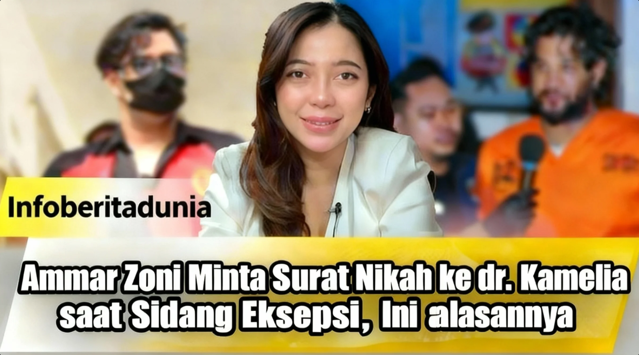 dr. Kamelia tersenyum saat berada di dalam mobil, foto yang digunakan dalam berita tentang permintaan surat nikah oleh Ammar Zoni saat sidang eksepsi.
